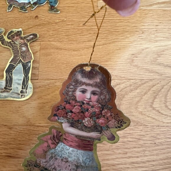 Christmas Reproductions Inc Victorian Christmas Cardboard Ornaments Lot of 11 - Picture 12 of 16